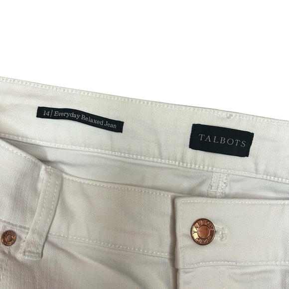 Talbots white jeans Relaxed Fit Jeans size 14 - Picture 6 of 11